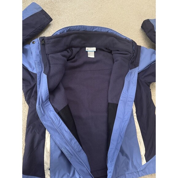 Columbia Interchange Jacket Women’s Plus Size 1X blue/white Fleece Lined - Picture 6 of 14